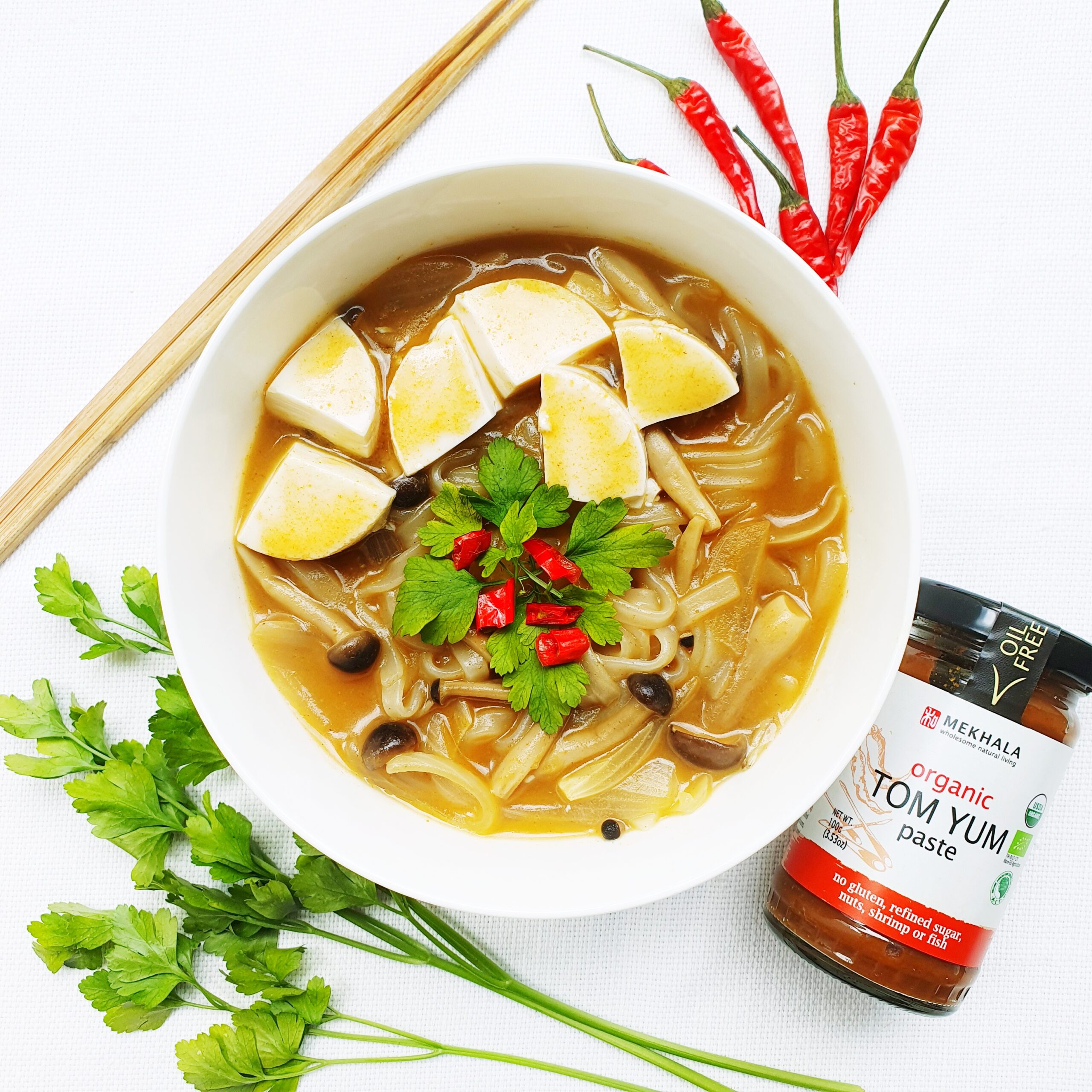 Simple Thai Tom Yum Rice Noodle Soup Mekhala Living