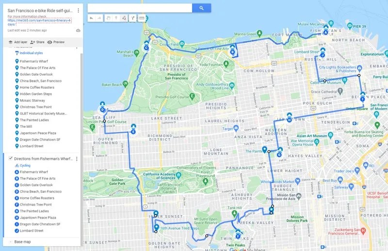 3 great San Francisco city walks 2023 [self guided with free map]