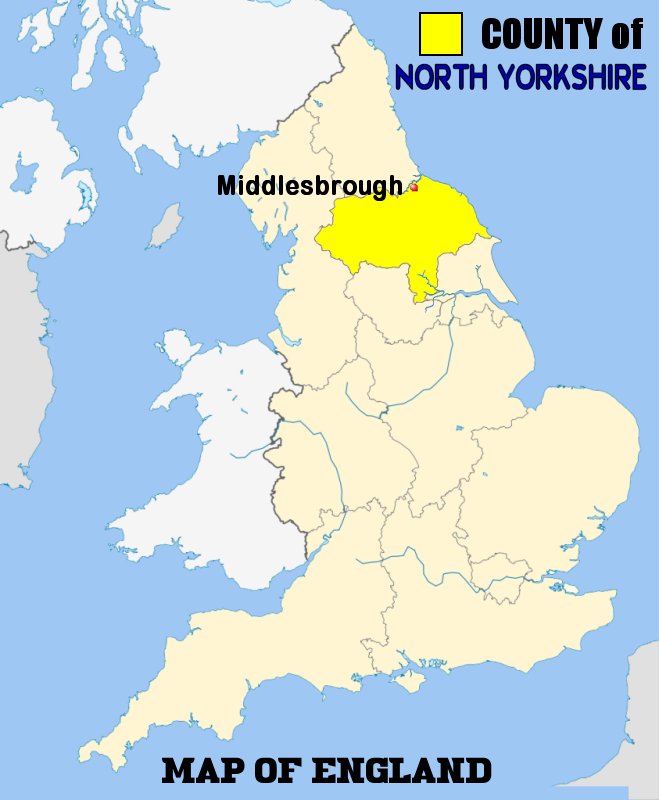 Middlesbrough On The Map Middlesbrough F.C. (Football Club) of the Barclay's Premier League