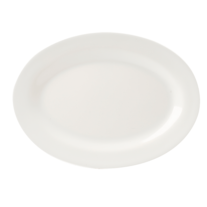 Plain Ivory 12" Oval Platter Melawares