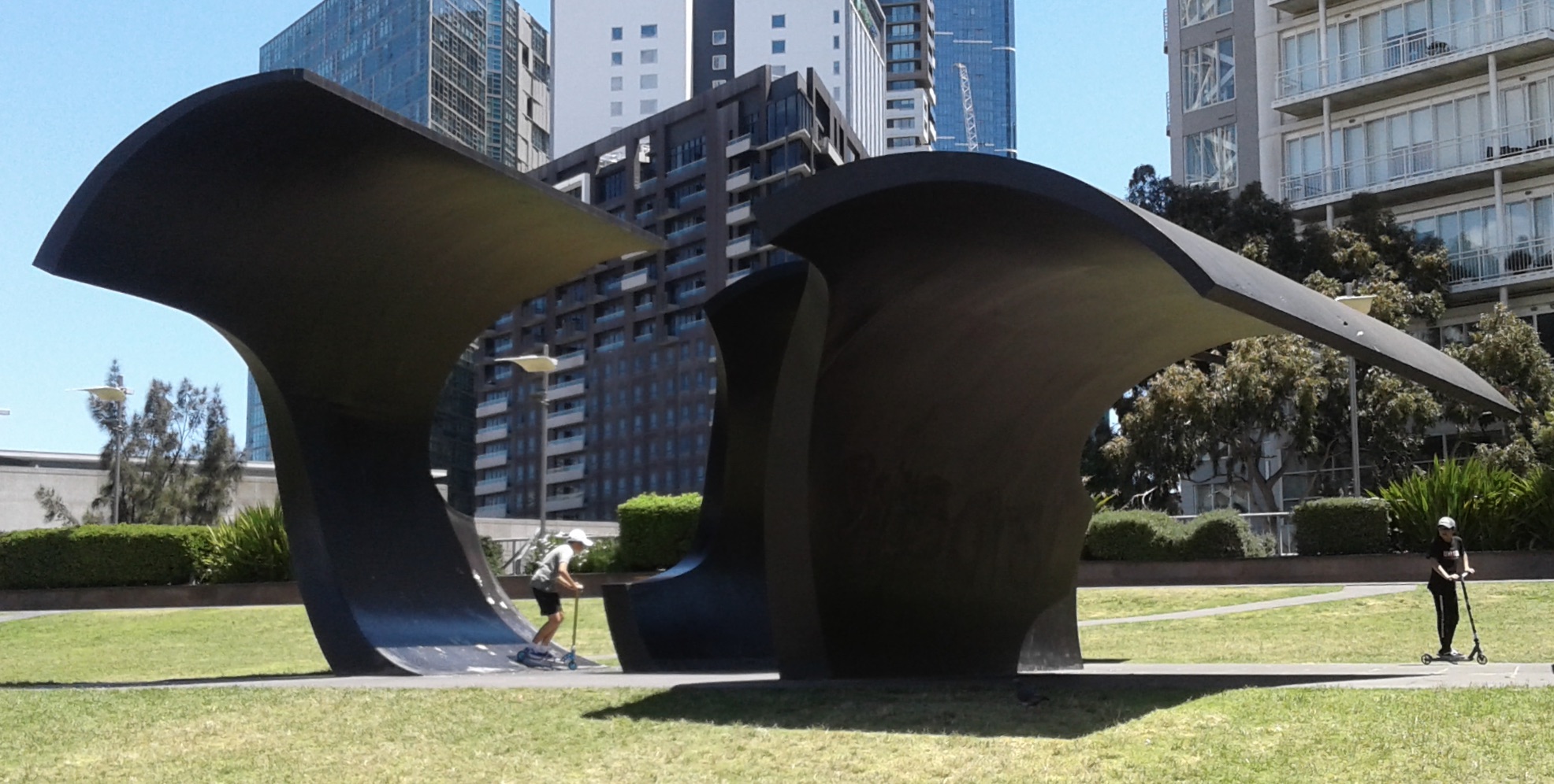 Increased interactions with public sculpture Black Mark