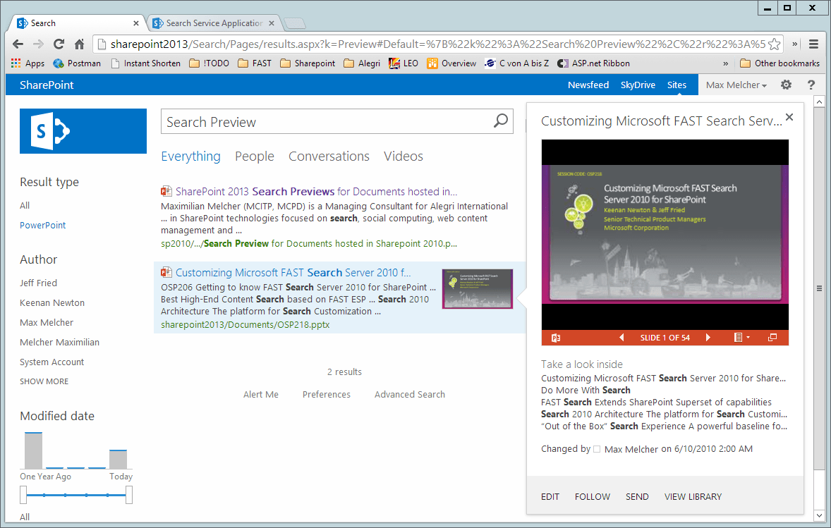 SharePoint 2013 Search Preview for Documents hosted in SharePoint 2010