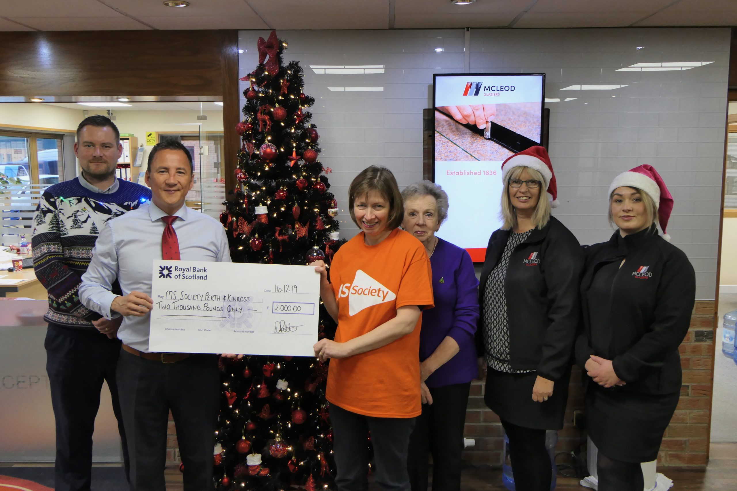 £2,000 Raised for MS Society Perth & Kinross Group Meldrum Construction