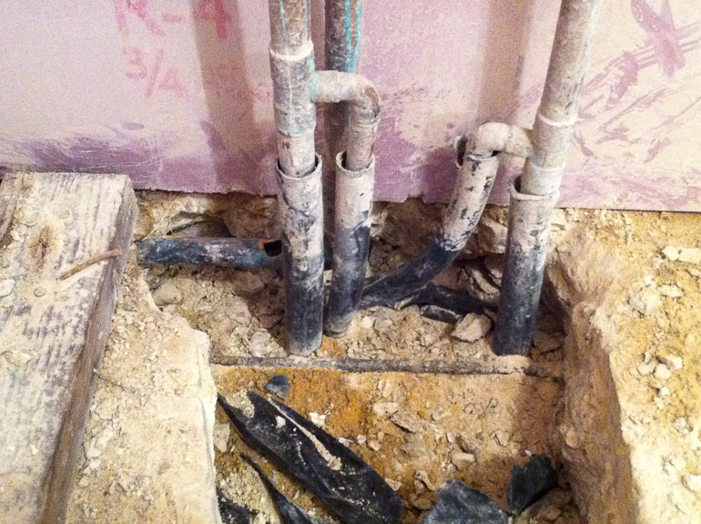 Working on the concrete (water heater plumbing) Blogs Reef Addicts