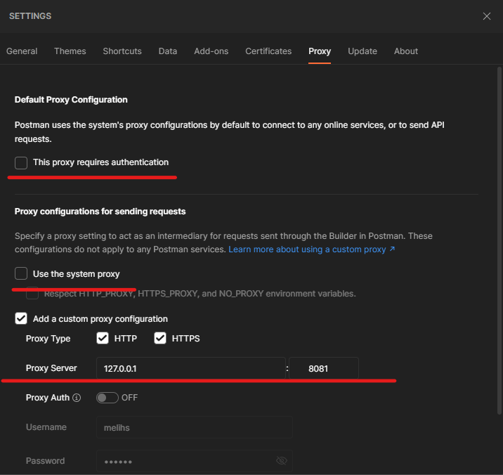 Postman ve Socks Proxy Melih Melik SÖNMEZ