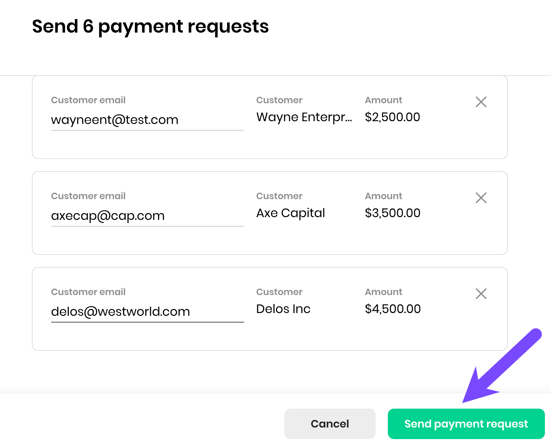 How to send multiple payment requests at once Melio
