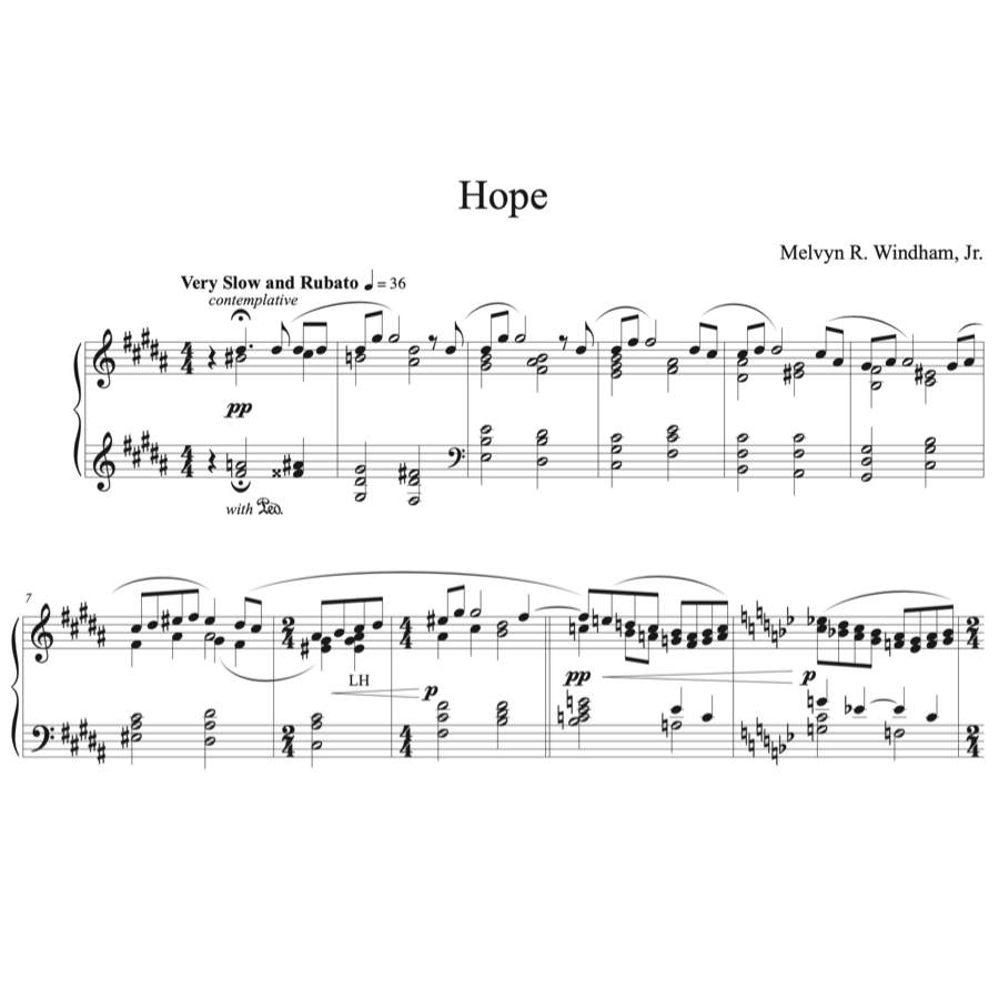 Hope (Sheet Music for Piano) Melkim Publishing