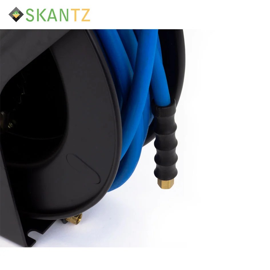 Luftslangsrulle 15m med Blue Bird slang; Indragbar Mellab