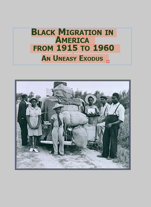 Academic Book Black Migration in America From 1915 to 1960an Uneasy Exodus