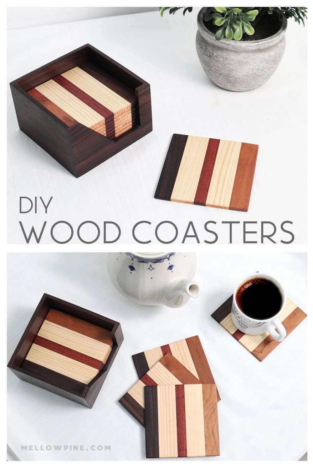 How To Make Wood Coaster and a Coaster Holder MellowPine