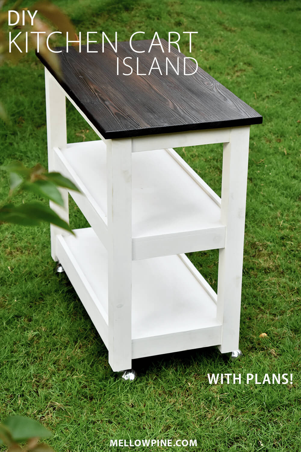 DIY Kitchen Cart on WheelsTutorial with Plans MellowPine