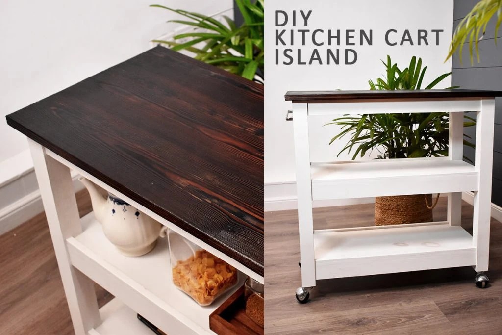 DIY Kitchen Cart on WheelsTutorial with Plans MellowPine