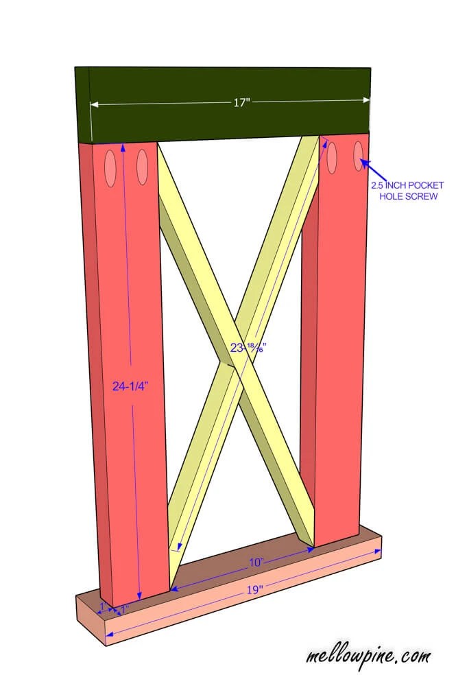 DIY Packable XBrace Desk MellowPine