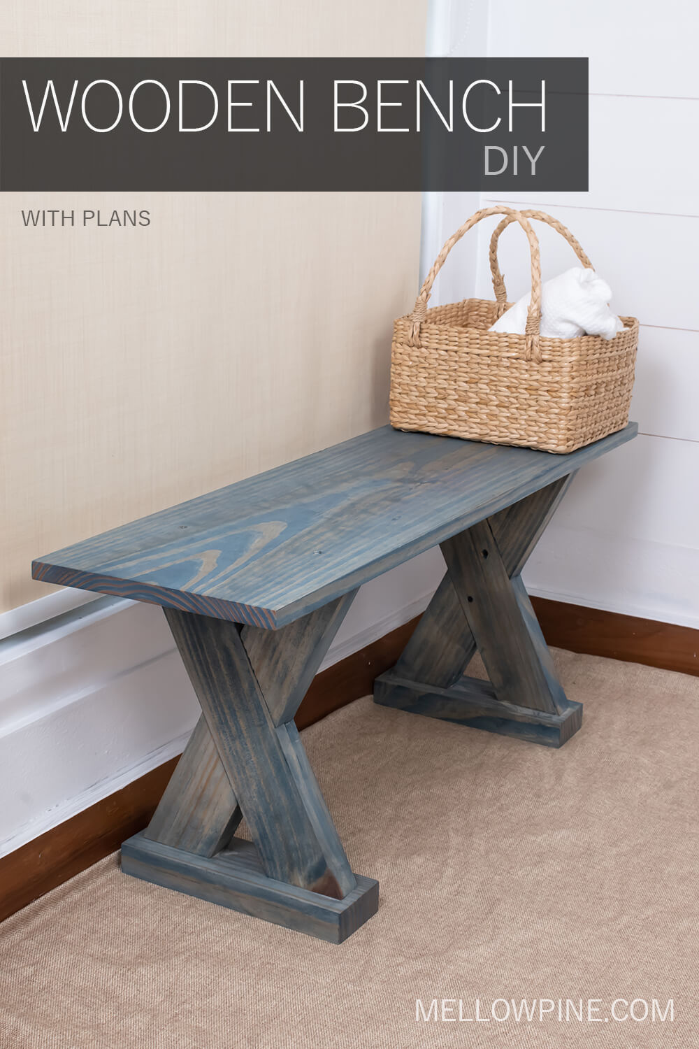Easy DIY X Bench Free Plans MellowPine