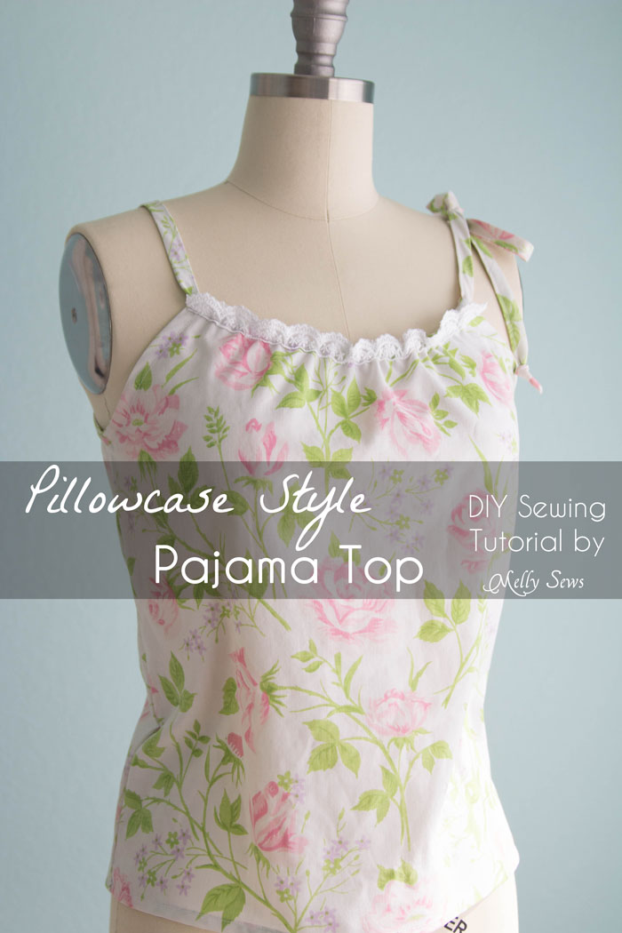 Sew a Pillowcase Top Vintage Sheets Pajama Top Melly Sews