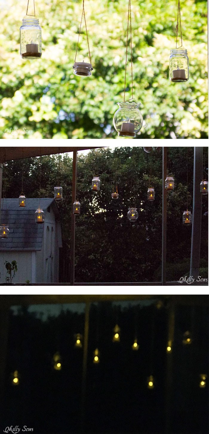 Hanging Solar Tea Lights Melly Sews