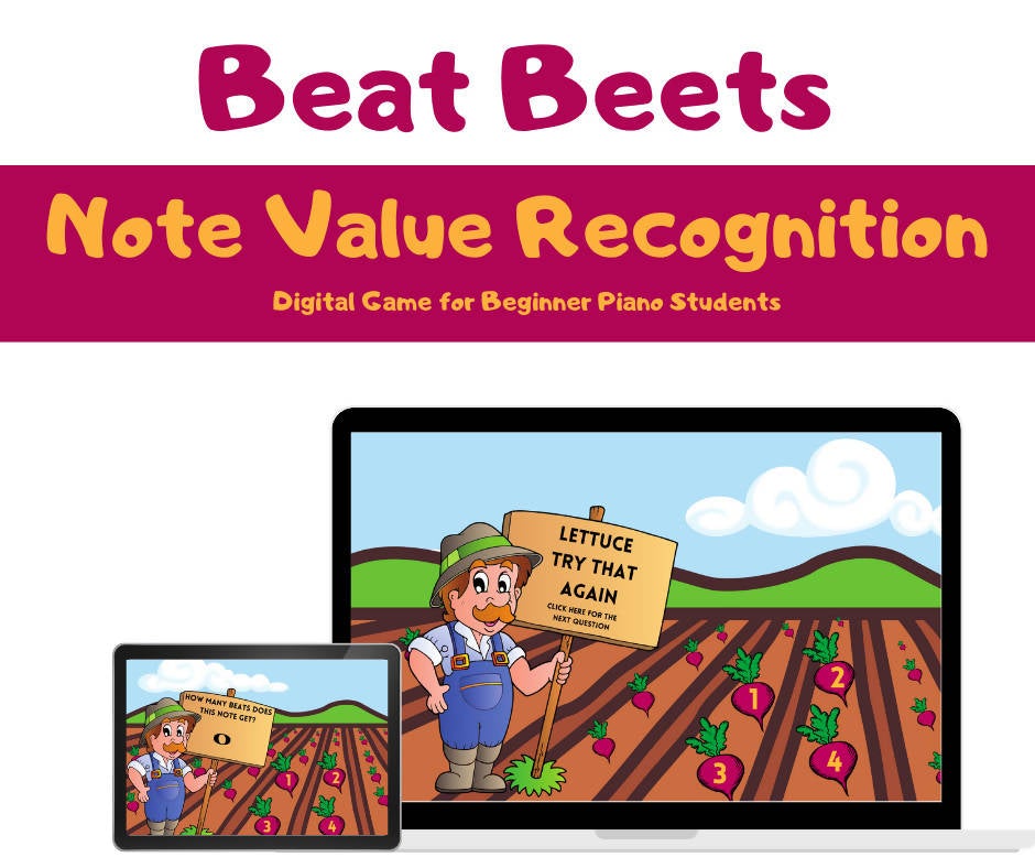 Beat Beets Note Value Recognition Digital Game Melodic Mentors