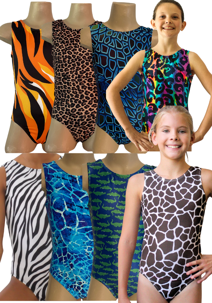 Animal Print Workout Leotard Melody Leotards