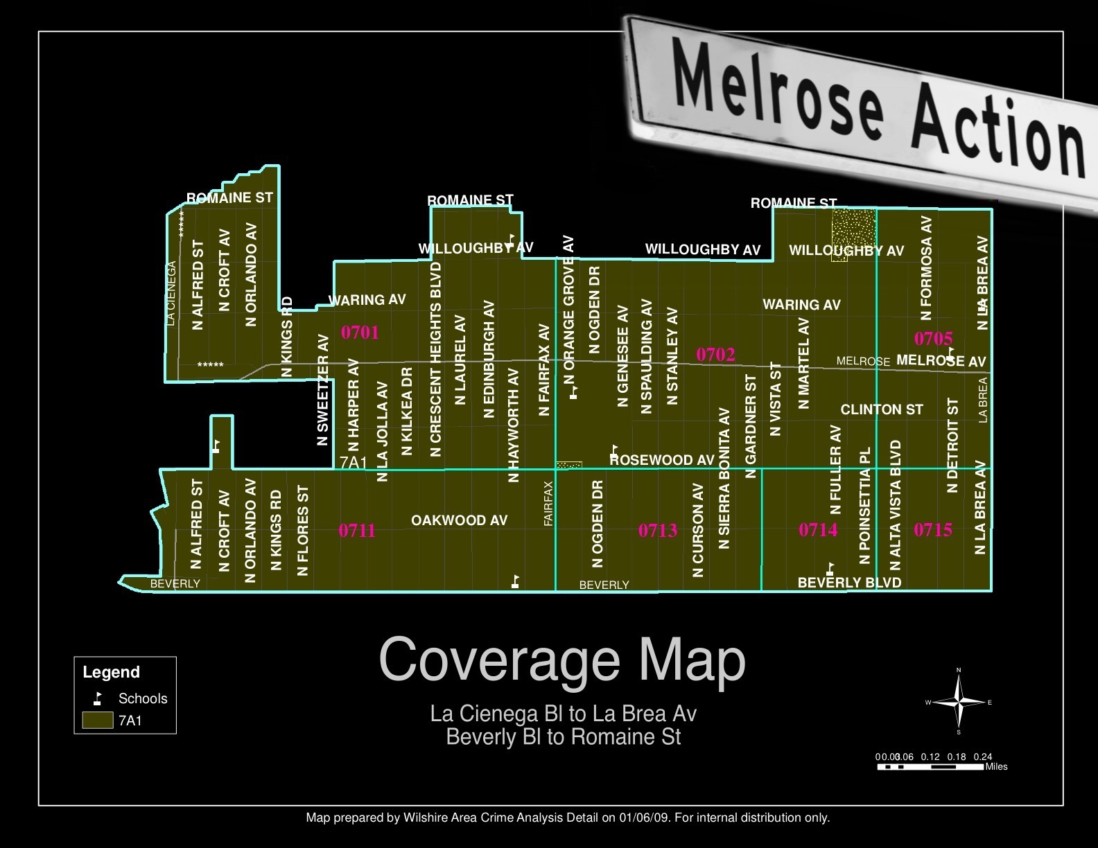 Melrose Boundary Map Melrose Action