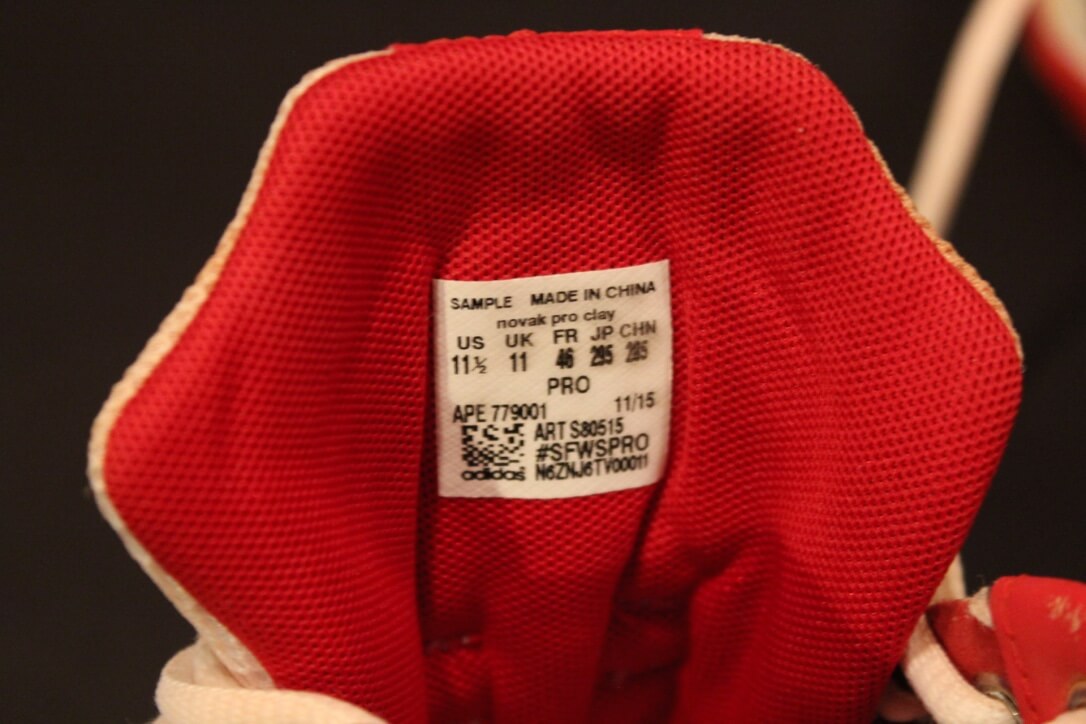 A Pair of Novak Djokovic Game-Used Custom Adidas Tennis ...