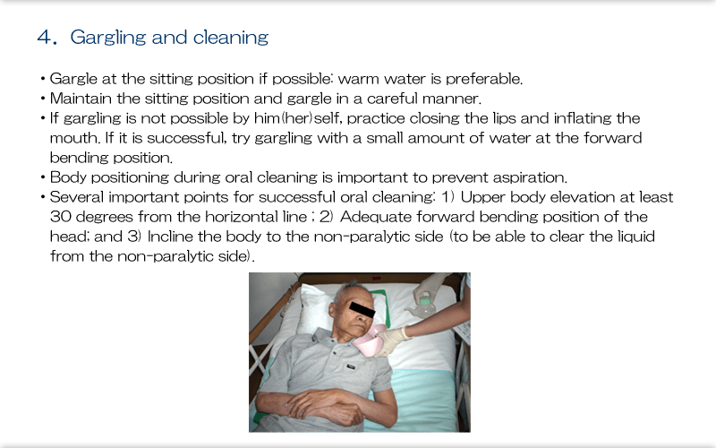 39.Cleaning of the tongue and mucous membranes cleaning, gargling