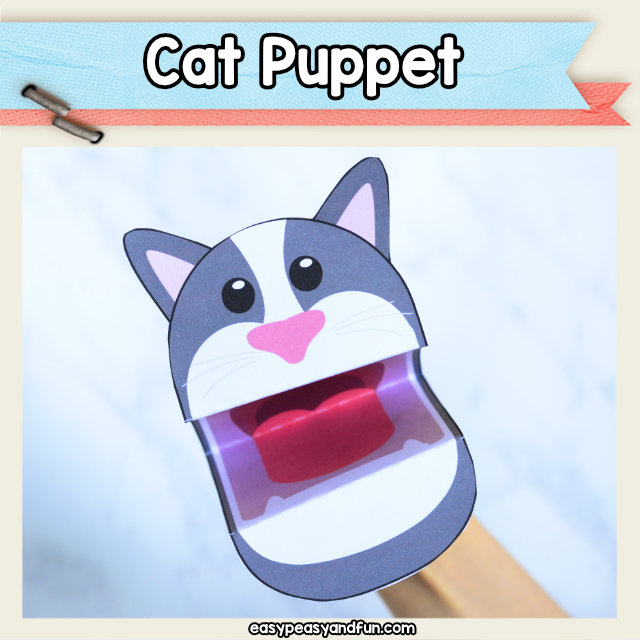 Cat Puppet Printable Easy Peasy and Fun Membership