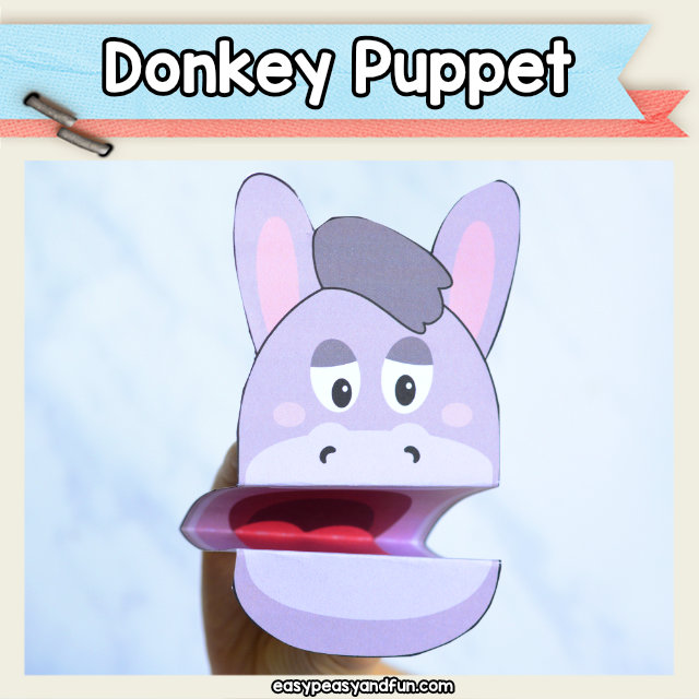 Donkey Puppet Printable Easy Peasy and Fun Membership