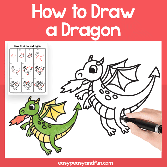 How to Draw a Dragon Step by Step Drawing Tutorial Thư Viện Hỏi Đáp