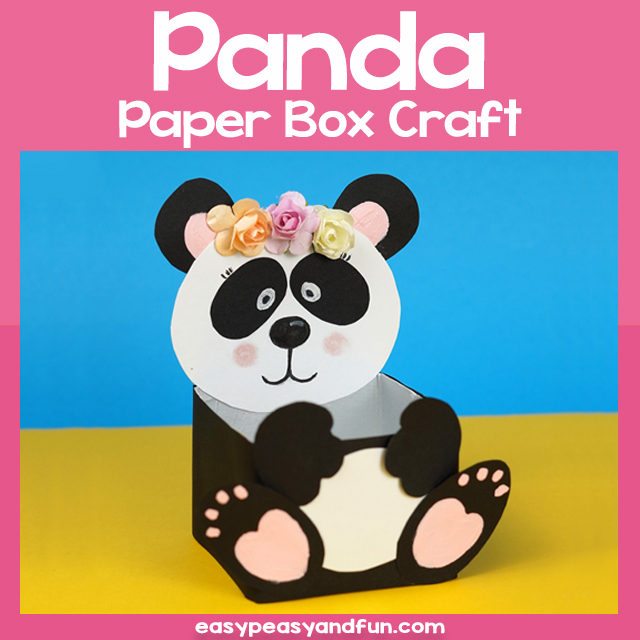 Panda Paper Box Craft Template Easy Peasy and Fun Membership