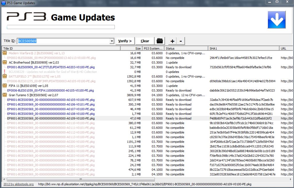 [tool] Game Updates v3.0.7 (FW Version überprüfung + DLs) PS3 / PC
