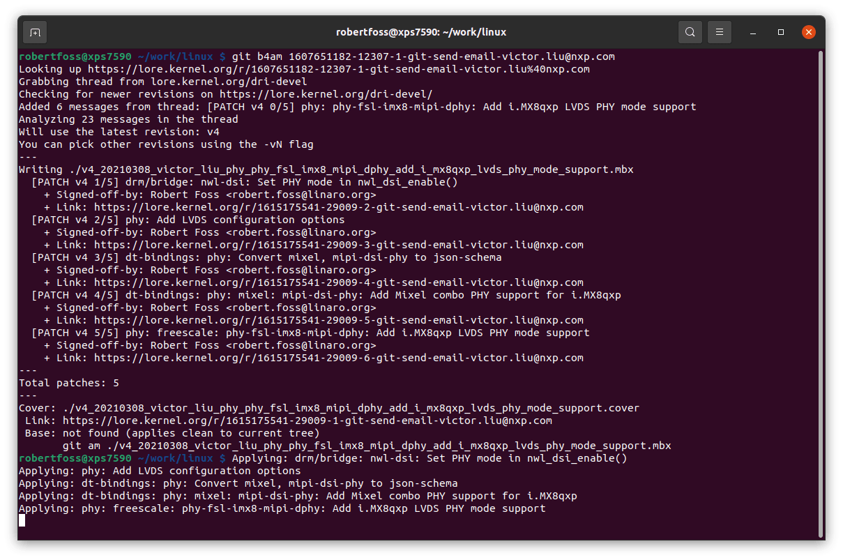 memcpy.io Applying mailing list patches with 'git b4'