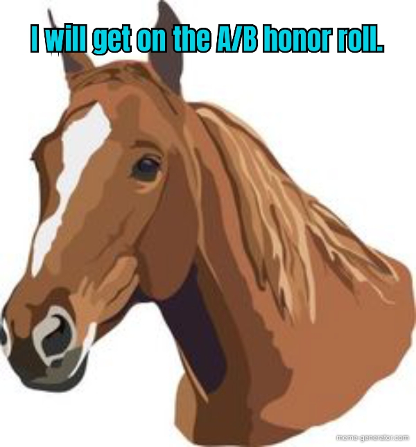 I will get on the A/B honor roll. Meme Generator
