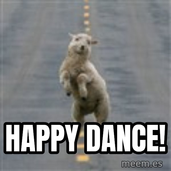Happy Dance! Excited Sheep Meme Generator