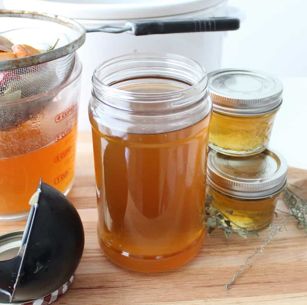 Crock Pot Vegetable Broth Recipe [Vegan, Easy, Gluten free]