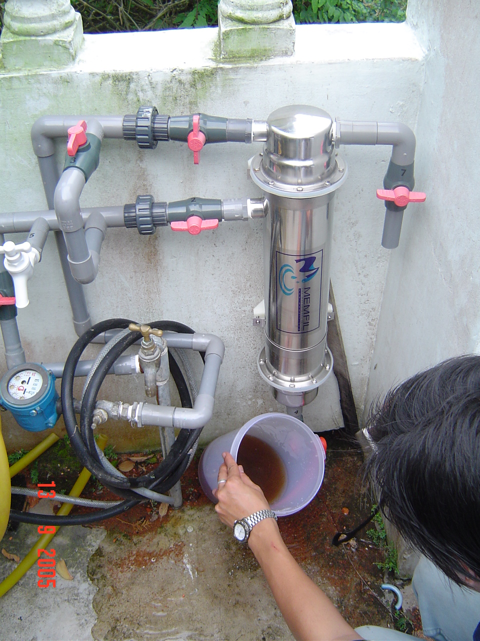 Flushing And Backwashing water filter malaysia, singapore,hollow