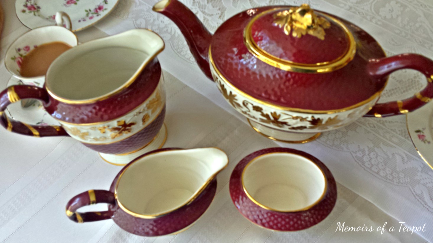 Wade's Rubytone Tea Set