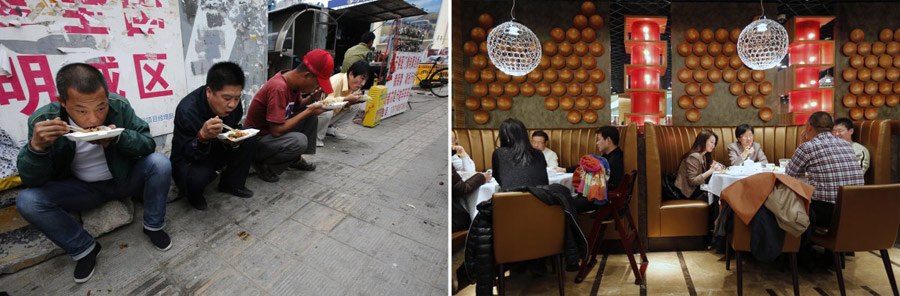 Photos showing massive gap between rich and poor in China (19 pictures
