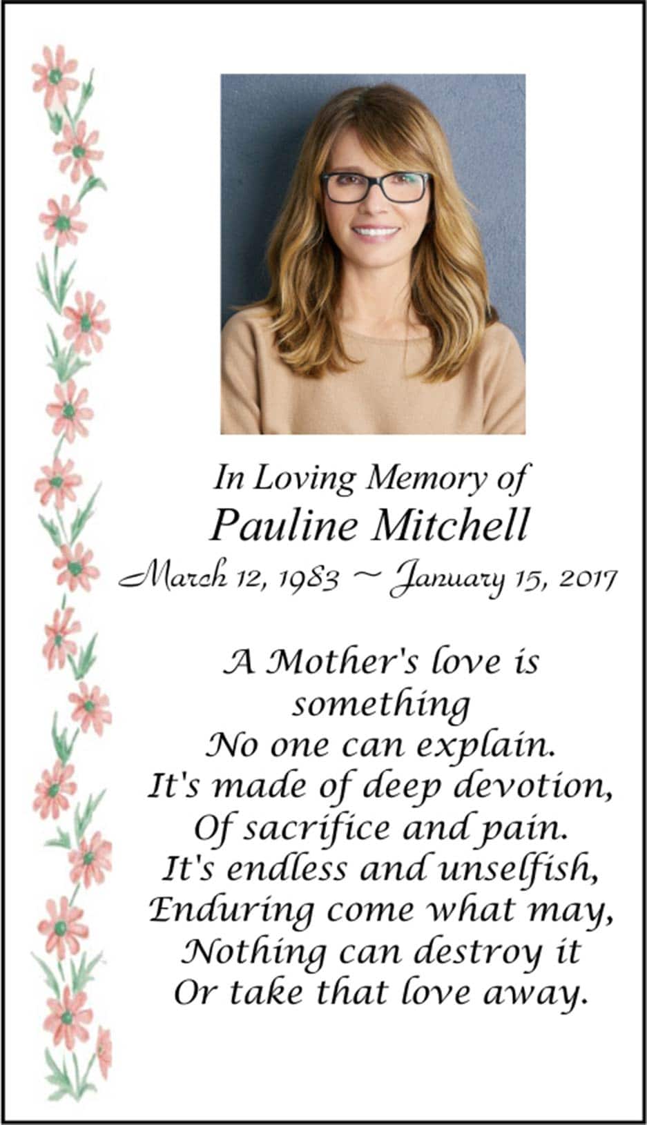 Format 9 1 Memorial Card Express