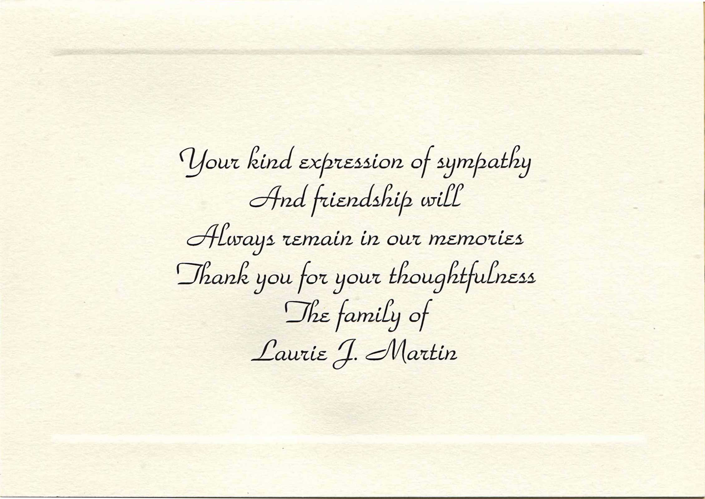 TextOnly 1 Memorial Card Express