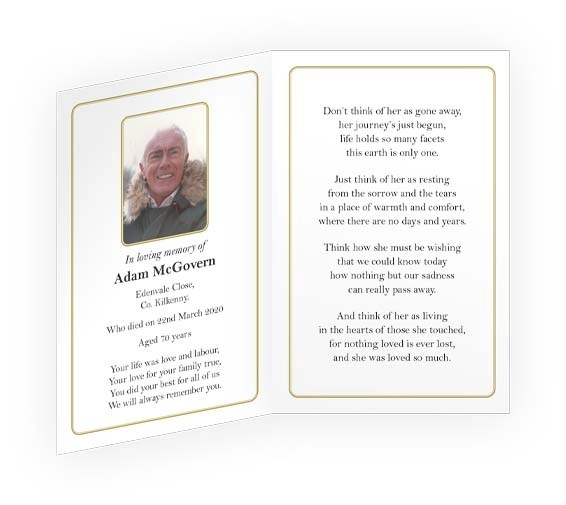 Memorial Cards Verses Prayers Memorial Cards Ireland