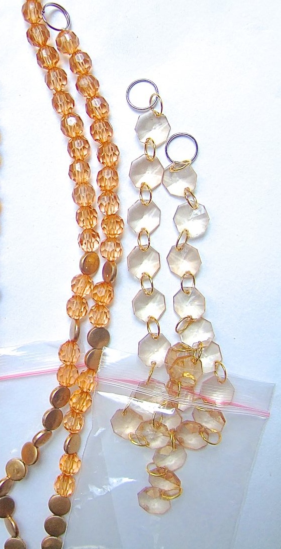 Room Divider, Beaded Partitions, Acrylic White Crystal Beads