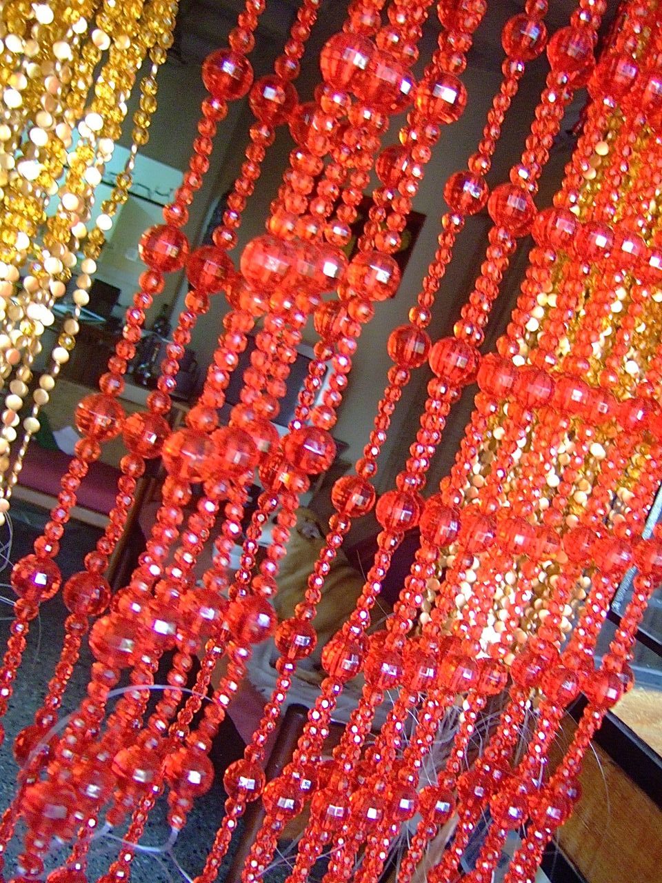 Buy Room Divider, Room Partition, Red Acrylic Crystal Ball Bead Curtain