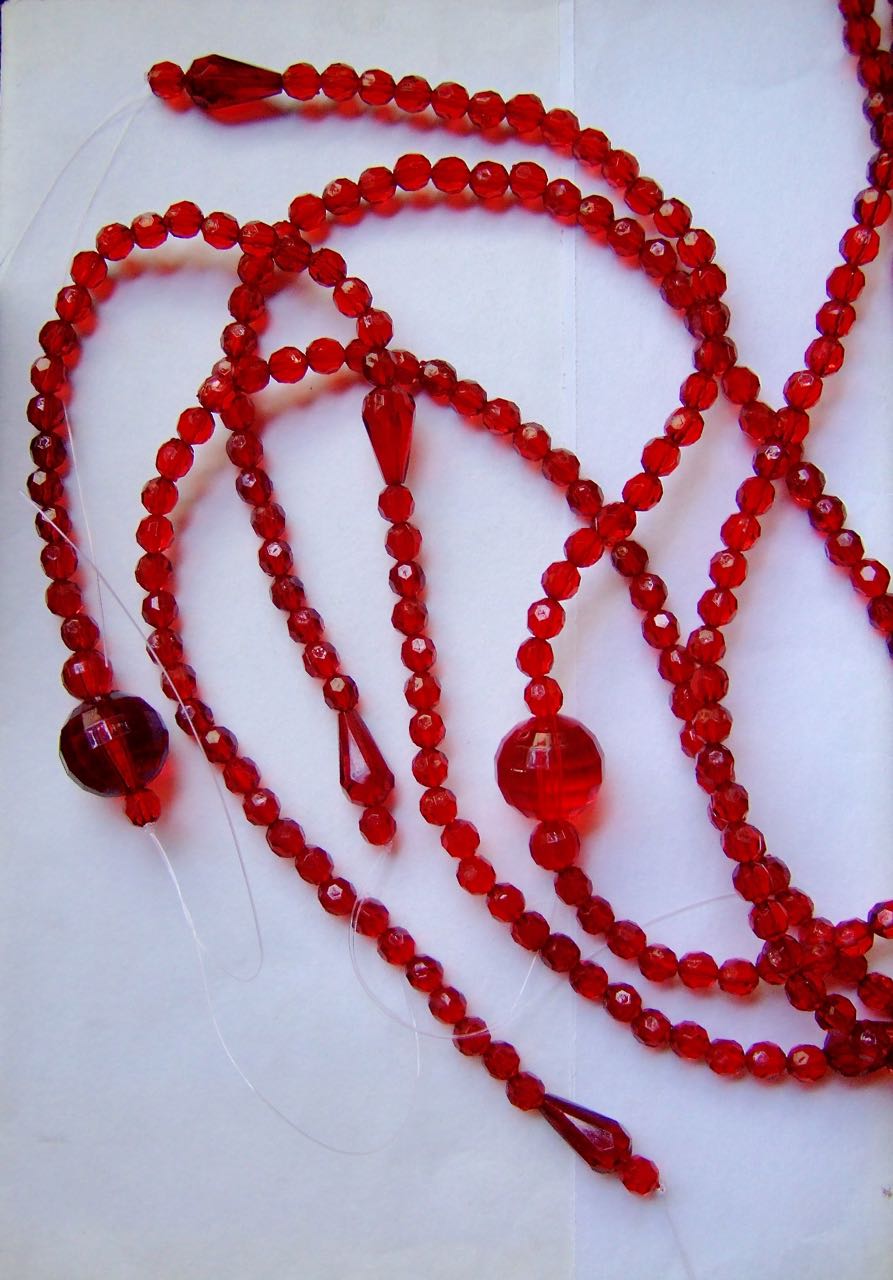 Buy Red Crystal Beaded Curtain For Room Divider Interior Design