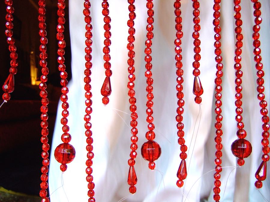 Buy Red Crystal Beaded Curtain For Room Divider Interior Design