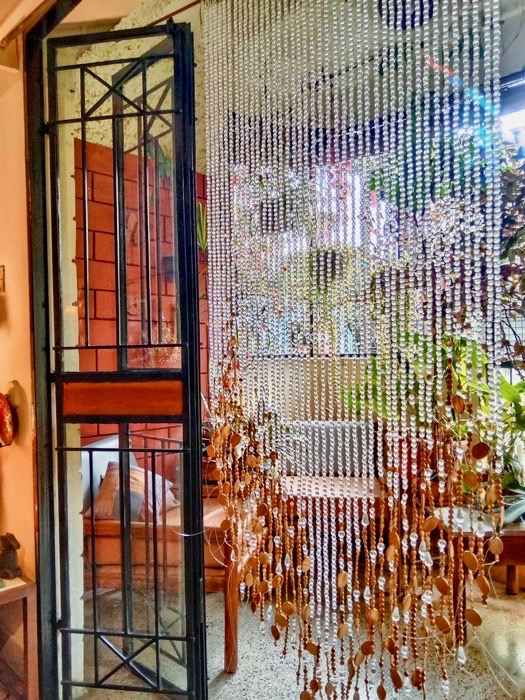 Vintage Bead Curtains Interior Decor White Crystal Basket