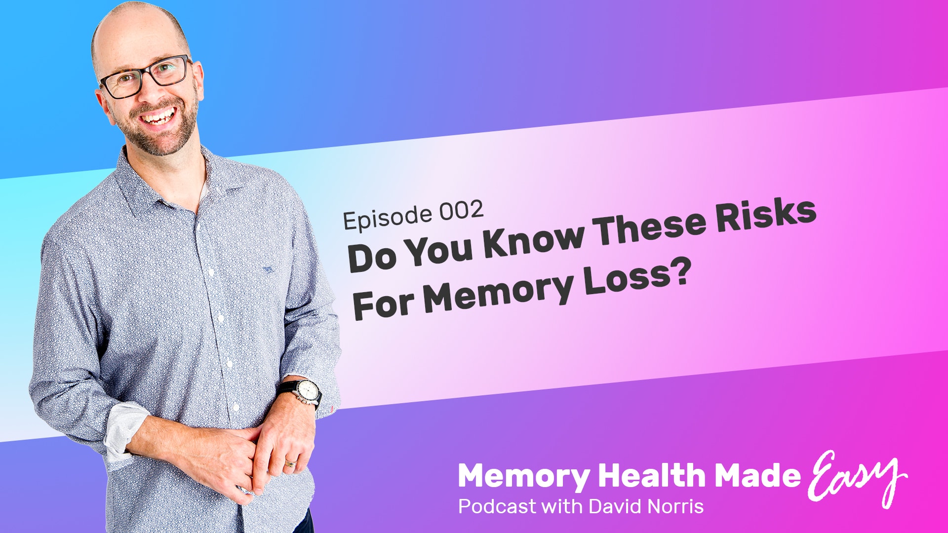 Podcast Ep 002 Do You Know These Risks For Memory Loss? Memory