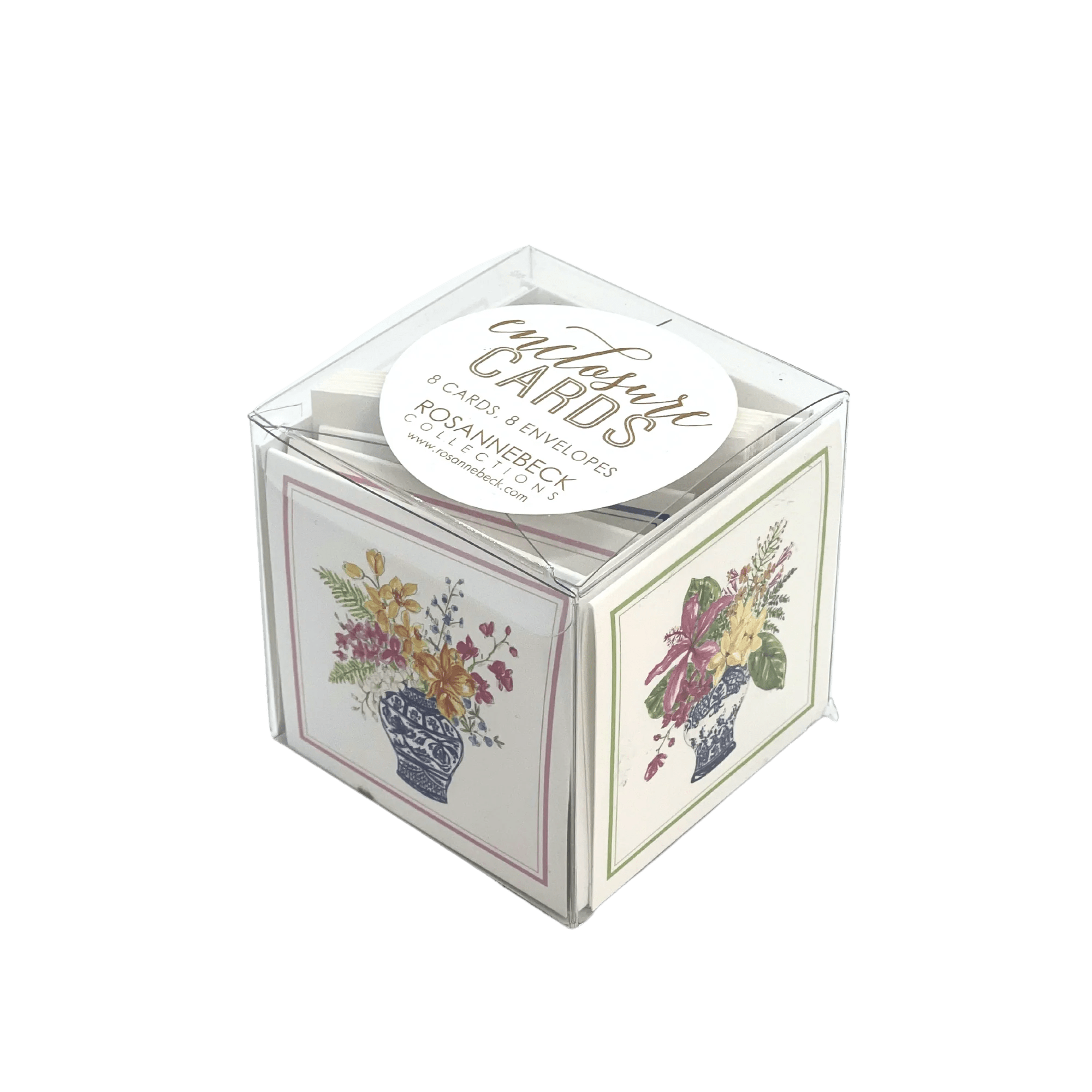 Boxed Floral Enclosure Cards Memory Lane Monograms