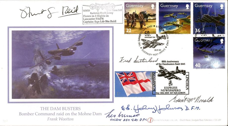 Dambuster Cover Mohne Signed Johnson Munro Mcdonald Sutherland