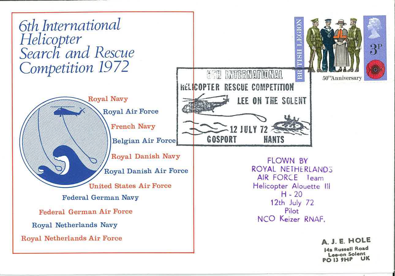 Helicopter Cover Search And Rescue Competition 1972 Cover Royal