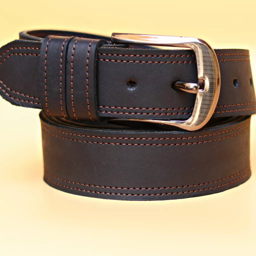 Black Buffalo Leather Belt Luxury casual belt Mender Leather Factory